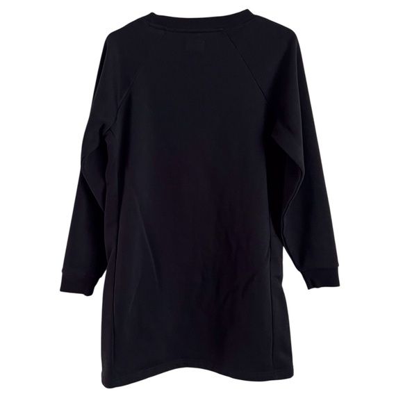 Pact Black Sweatshirt Dress Lounge Neutral Sustainable Casual Women’s Small - Picture 2 of 8
